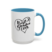 Best Grandma Ever Accent Coffee Mug - Perfect Gift for Mother's Day and Grandparent Celebrations