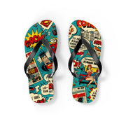 Superhero Comic Flip Flops - Fun Summer Sandals for Beach Lovers