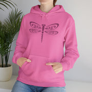 Dragonfly Design Pink Hooded Sweatshirt - Unisex Heavy Blend™