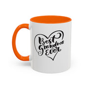 Best Grandma Ever Accent Coffee Mug - Perfect Gift for Mother's Day and Grandparent Celebrations