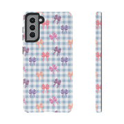 Cute Bow Pattern Tough Samsung Galaxy Phone Case - Stylish Protective Cover for Everyday Use