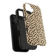 Leopard Print Tough Phone Case - Stylish Protection for Your Device