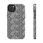 Zebra Print Tough Phone Case - Durable Protection for Style and Function