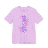 Bohemian Floral Snake Unisex Tee - Soft Pastel Color Shirt for Nature Lovers