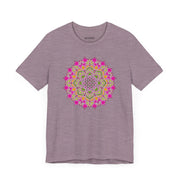 Luxe Mandala Unisex Jersey Tee - Vibrant Botanical Design