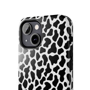 Stylish Cow Print Tough Phone Case - Durable Protection for Animal Lovers