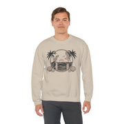 Tropical Paradise Sweatshirt - Unisex Heavy Blend™ Crewneck with Palm Trees & Parrots