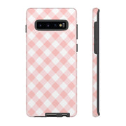 Stylish Pink Plaid Samsung Galaxy Tough Case for Smartphones