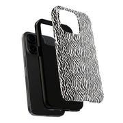 Zebra Print Tough Phone Case - Durable Protection for Style and Function