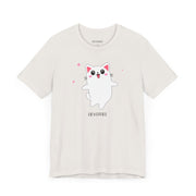 Cute Cat Devotion Unisex Short Sleeve Tee - Fun & Playful T-Shirt for Cat Lovers
