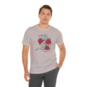 Snake and Roses Unisex Jersey Tee - Stylish Graphic Tee for Nature Lovers