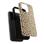Leopard Print Tough Phone Case - Stylish Protection for Your Device