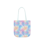 Pastel Tie-Dye Canvas Tote Bag with 5-Color Straps