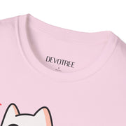 Cute Cat Graphic Unisex Softstyle T-Shirt - Perfect for Pet Lovers