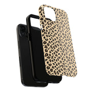 Leopard Print Tough Phone Case - Stylish Protection for Your Device
