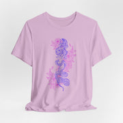 Bohemian Floral Snake Unisex Tee - Soft Pastel Color Shirt for Nature Lovers