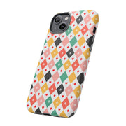 Colorful Playing Card Pattern Tough Case for iPhone