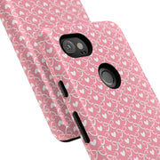 Pink Heart Pattern Tough Google Pixel Phone Case - Cute and Durable Protection