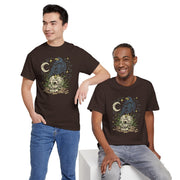 Gothic Raven and Skull Unisex Heavy Cotton Tee