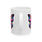 Colorful Butterfly Ceramic Mug - 11oz/15oz - Perfect Gift for Nature Lovers
