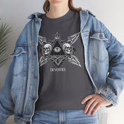 Devotree Skull Wings Unisex Heavy Cotton Tee - Edgy Graphic T-Shirt for Alternative Lifestyle