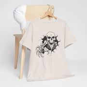 Skeleton Graphic Unisex Heavy Cotton Tee - Perfect for Halloween & Casual Wear