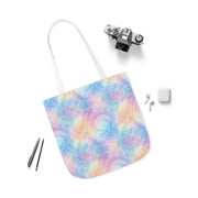 Pastel Tie-Dye Canvas Tote Bag with 5-Color Straps