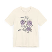 Botanical Snake Unisex Jersey Tee - Stylish Floral Design for Nature Lovers