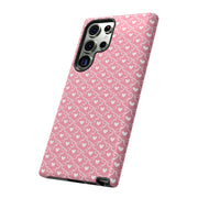 Cute Patterned Samsung Galaxy Phone Case - Tough Cases with Pink Hearts