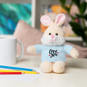 Cute Stuffed Animal with 'Love You' Tee - Perfect Gift for Kids and Beloved Ones