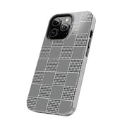 Chic Houndstooth Tough Phone Case - Stylish and Durable Protection