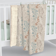 Cozy Floral Sherpa Fleece Blanket - Perfect for Home Decor & Gifts