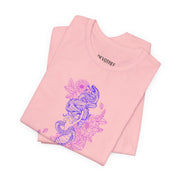 Bohemian Floral Snake Unisex Tee - Soft Pastel Color Shirt for Nature Lovers