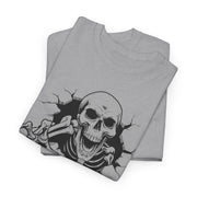 Skeleton Graphic Unisex Heavy Cotton Tee - Perfect for Halloween & Casual Wear