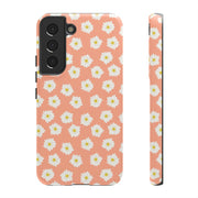 Daisy Pattern Tough Samsung Galaxy Phone Case - Floral Design for Stylish Protection