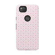 Pink Heart Pattern Google Pixel Tough Case - Stylish and Durable Phone Cover