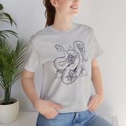 Unisex Jersey Short Sleeve Tee - Mystic Snake and Rose Design