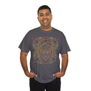 Trippy Nature Unisex Heavy Cotton Tee - Colorful Psychedelic Design