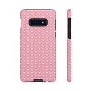Cute Patterned Samsung Galaxy Phone Case - Tough Cases with Pink Hearts
