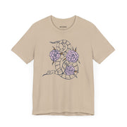 Botanical Snake Unisex Jersey Tee - Stylish Floral Design for Nature Lovers