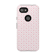 Pink Heart Pattern Google Pixel Tough Case - Stylish and Durable Phone Cover