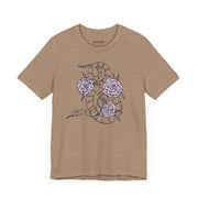 Botanical Snake Unisex Jersey Tee - Stylish Floral Design for Nature Lovers