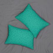 Whimsical Turquoise Patterned Lumbar Pillow - Perfect for Home Decor and Gift Giving