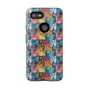 Colorful Cat Google Pixel Phone Case - Tough Cases for Pet Lovers