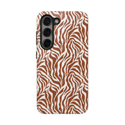 Stylish Zebra Print Tough Phone Case - Durable Protection & Trendy Design