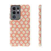 Daisy Pattern Tough Samsung Galaxy Phone Case - Floral Design for Stylish Protection