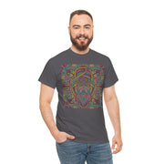 Trippy Nature Unisex Heavy Cotton Tee - Colorful Psychedelic Design