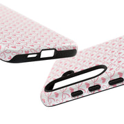 Stylish Samsung Galaxy Phone Case with Pink Ribbon Design