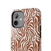 Stylish Zebra Print Tough Phone Case - Durable Protection & Trendy Design