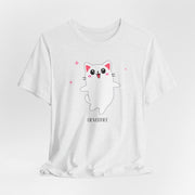 Cute Cat Devotion Unisex Short Sleeve Tee - Fun & Playful T-Shirt for Cat Lovers